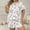 White, variant on Shrysg Women's Plus Size Casual Printed Short Sleeve Top and Pocket Shorts Pajama Set Summer Sleepwear Soft Knit 2PC