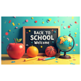 thumbnail image 3 of Colorful Welcome Back to School Banner with Apple Basketball Pencils Globe Decor Elements, Party Decoration Backdrop for School Events Classroom Decorations Photo Background Supplies, 3 of 4