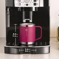 thumbnail image 3 of Tasse à Café Isolée avec Couvercle, 12 oz Tasse de Voyage en Acier Inoxydable à Double Paroi avec Poignée, Anti-Fuite (Rouge Fuchsia), 3 of 4