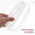 thumbnail image 2 of Craft Organizer Box Plastic Grid Transparent Compartment Jewlery, 2 of 6