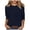 Navy, variant on COMVALUE 3/4 Length Sleeve Womens Tops Casual Loose Fit Crewneck T Shirts Cute Solid Three Quarter Length Tunic Tops Grey for Size XL