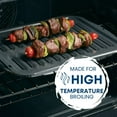 thumbnail image 6 of GE Appliances Broiler Pan with Rack for Oven, Non-Stick Pan, 2 Piece Black Porcelain Coated Steel Roasting Pan, WB48X10056, 6 of 7