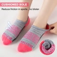 thumbnail image 4 of COOPLUS No Show Socks for Women Non Slip Cushioned Low Cut Invisible Athletic Socks for Running Sneakers 6 Pairs, 4 of 7