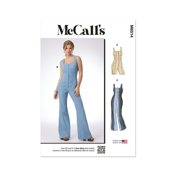 McCall's Sewing Pattern 8514 - Misses' and Women's Romper and Jumpsuits, Size: AA (10-12-14-16-18)
