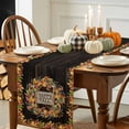 thumbnail image 3 of ERUNPONLY Maple Leaves Fall Table Runner - 72 Inch Long Autumn Botanical Farmhouse Wooden Cotton and Linen Blended Dress Scarves Farmhouse Table Runner for Kitchen Dining, Coffee Table, 16" x 72", 3 of 8