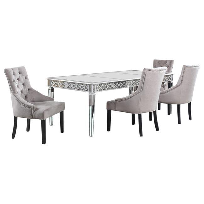 Sophie Silver Mirrored Dining Room, Mirror Dining Room Sets