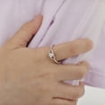 thumbnail image 3 of 925 Sterling Silver Girl's Size 4 Religious Tiny Cross Cubic Zirconia Heart Ring, 3 of 6