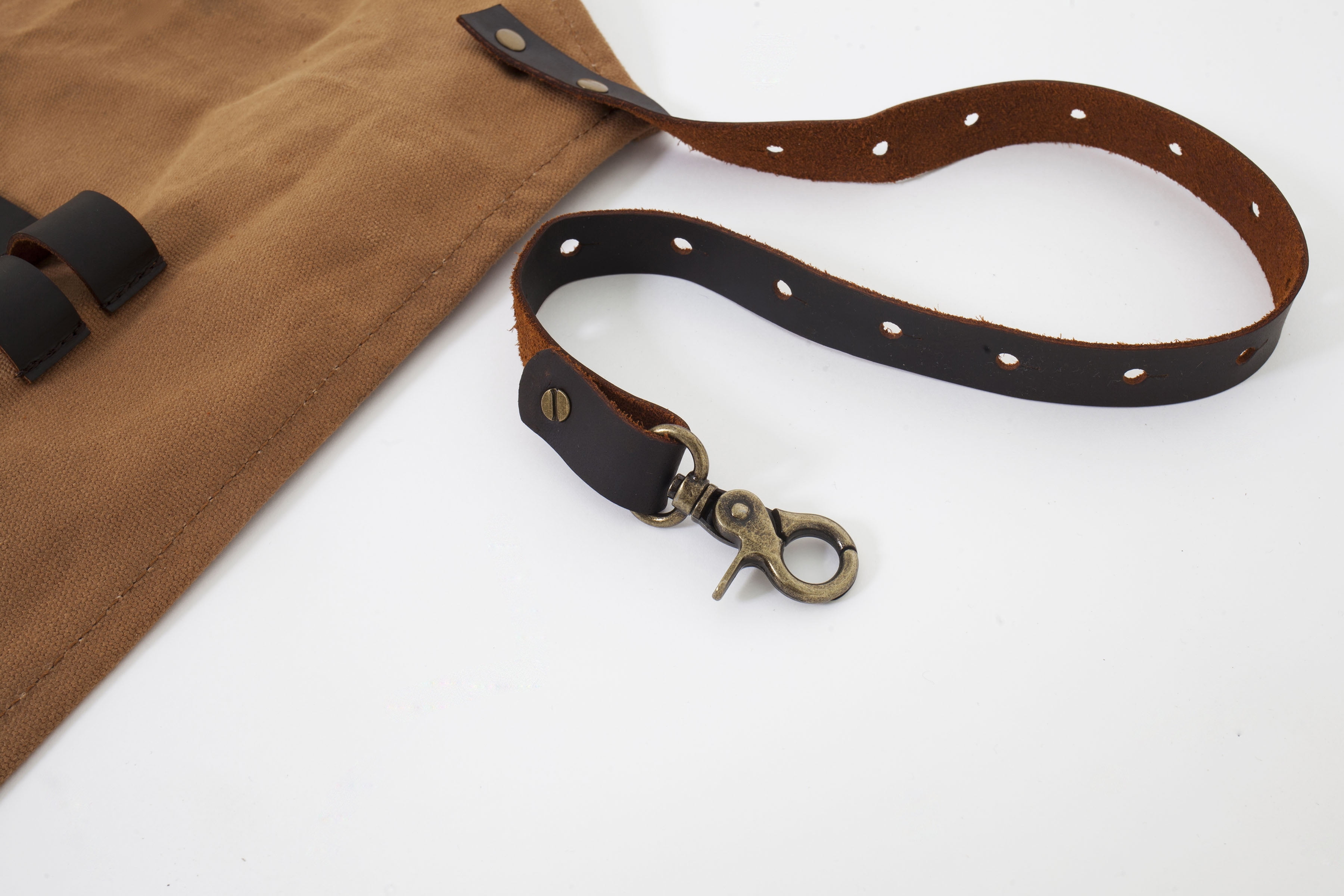 Pit Boss Canvas & Leather Grilling Apron with Pockets and Bottle Opener