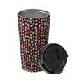 thumbnail image 2 of Fotbe Colourfull Owl Printed Insulated Travel Coffee Mug Spill Proof Leak Proof Stainless Steel Coffee Tumbler Reusable Coffee Cups with Lids Thermos, 2 of 8