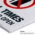 thumbnail image 5 of Keep Door Closed At All Times Sign, OSHA Sign, 24x36 Corrugated Plastic, 5 of 7