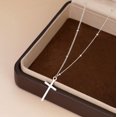 thumbnail image 5 of 925 Sterling Silver Cross Choker Necklace for Women Teens Simple Cross Pendant Necklace Chain Minimalist, 5 of 5
