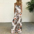 thumbnail image 2 of Leutsin Salopette Sans Manches pour Femmes, Décontractée, Imprimé Floral, Été, Pantalon Grand, 2 of 5