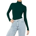 thumbnail image 4 of Mock Neck Tops Thermal Baselayer Shirt Derong Soft Warm Turtleneck Thermal Fleece Lined Base Layer Tops Basic Solid Undershirts 2026 Fashion Thermal Long Sleeve Tops for Women Blackish Green L, 4 of 7