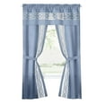 thumbnail image 2 of Kate Aurora Pacifico 5 Piece Rod Pocket All In One Attached Semi Sheer Window Curtain Panels & Valance Set - Assorted Colors & Sizes, 2 of 3
