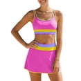 thumbnail image 4 of vigerkar High Waisted Bikini Sets for Women Tummy Control Swimsuits 3 Piece Bathing Suits Neon Swimwear with Skirt 2026 (Pink, XL), 4 of 8
