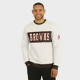 thumbnail image 4 of Men's Darius Rucker Collection by Fanatics  Cream Cleveland Browns Colorblock Pullover Sweatshirt, 4 of 6