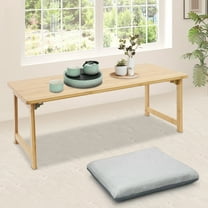 Wood Color Bamboo 80x40x30cm Folding Low Coffee Table Can Accommodate Japanese Tatami Table Living Room Table