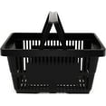 thumbnail image 4 of 21L Shopping Basket Black Basket With Plastic Handles For Supermarket shop Black Plastic Shopping Basket Convenient Sundries Laundry Basket 12 Pack Shopping Basket, 4 of 6