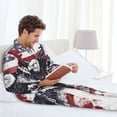 thumbnail image 6 of Fotbe American Flag Eagle Art Pattern Long Sleeve Pajama Set for Men,Sleepwear Set,2-piece Loungewear Set,Soft PJs Comfy Nightwear with Pockets-Large, 6 of 7