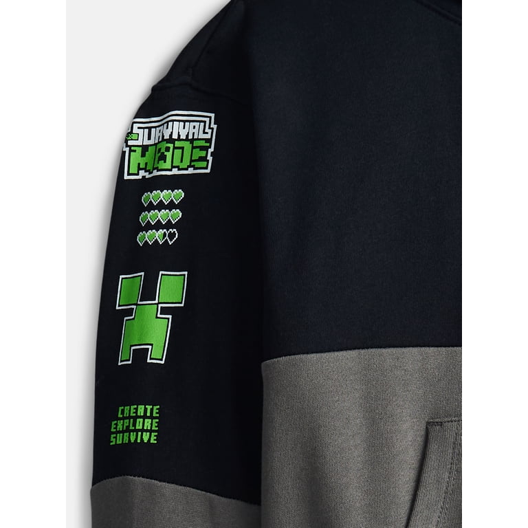 Minecraft Boy's Colorblock Fleece Graphic Hoodie photo 6
