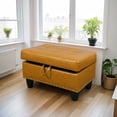 thumbnail image 4 of Faux Leather Storage Ottoman for Living Room, 4 of 7