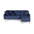 thumbnail image 2 of Sala Modular Reversible Makora Kendall Con Memory Foam, Color Azul, Lino Respaldo Reclinable De 3 posiciones., 2 of 10