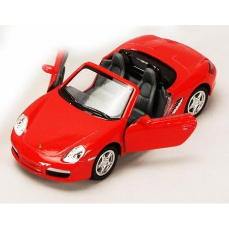 Porsche Boxster S Convertible, Red - Kinsmart 5302D - 1/34 scale Diecast Model Toy Car (Brand New, but NOT IN