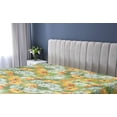 thumbnail image 5 of Ambesonne Spring Flowers Fitted Sheet, Sunny Floral Scene, Queen Size, Marigold Jade Green, 5 of 5
