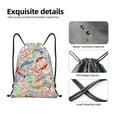 thumbnail image 6 of Kdxio Passport Stamp Print Drawstring Backpack Bag,Waterproof Draw String Back Sack, Gym Drawstring Bags Swim Bag For Unisex, 6 of 9