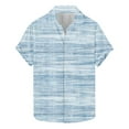 thumbnail image 2 of cllios Men's Striped Shirts Casual Short Sleeve Button Down Shirts Big and Tall Summer Beach Shirts for Men Holiday Aloha Tops, 2 of 5