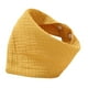 thumbnail image 5 of Babero unisex para bebé, cómodo, suave y agradable para la piel, con forma de bandana triangular. Amarillo, 5 of 9