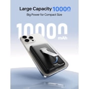 Magnetic Portable Charger,10000mAh Wireless Magnetic Power Bank with USB C Charging and stand, Travel Essential for Battery Pack Compatible with iPhone 17/air/16/15/14/13/12