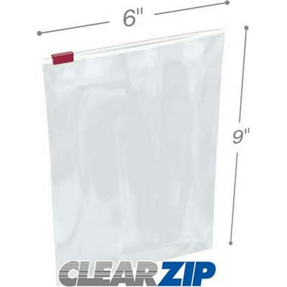 International Plastics CZSL30609 6 x 9 in. 0.003 Gauge ClearZip Slider Bag - Case of 100