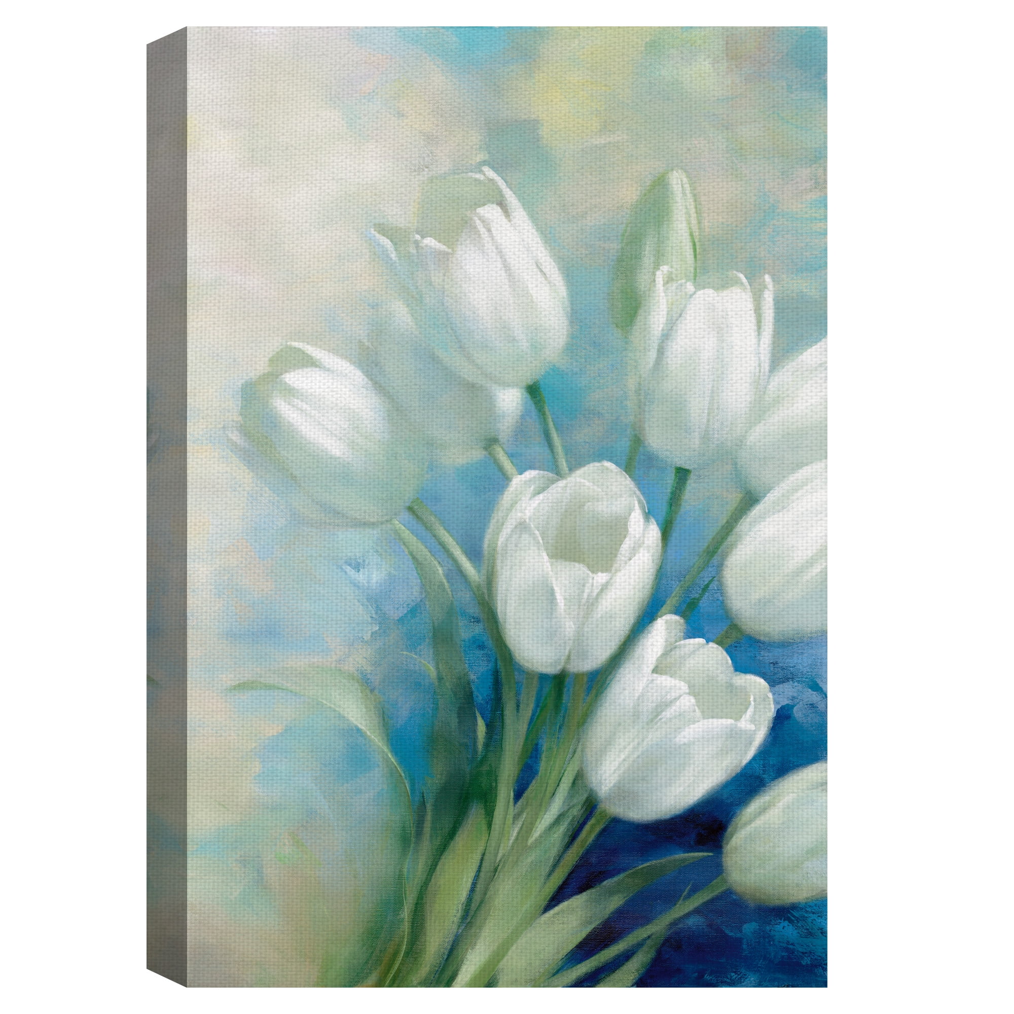 Tulip Blossoms by D. Rogier Wrapped Canvas Painting Art Print