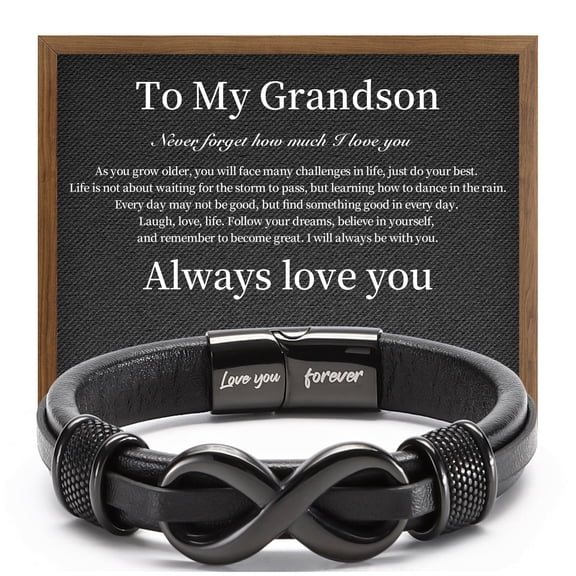 Stylish Mens Bracelet with Engraved 'Love You Forever' – Premium Bracelet for Men – Durable & Comfortable Wristband for Husband, Boyfriend