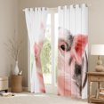 thumbnail image 3 of Manfei 3D Pink Pig Black Out Curtains, Kawaii Farm Animal Curtains Pack of 2 (42x63 Each), Teens Boys Girls Kids Bedroom Curtains, Curtains Blackout Home Decor, 3 of 6