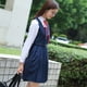 thumbnail image 2 of Traje de marinero universitario, uniforme de clase escolar para mujer, uniforme JK para niña suave, chaleco con tapeta en ángulo, vestido y falda para mujer, 2 of 5