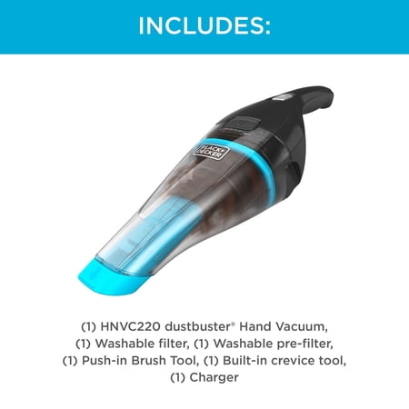 BLACK DECKER Classic Dustbuster Cordless Hand Vacuum, Lightweight for Car & Home, HNVC220BCZ00W