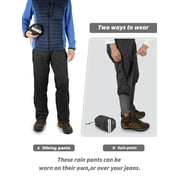 Off Road Ventures Mens Rain Pants Waterproof Windbreaker Lightweight Hiking Pants for Golf Travel