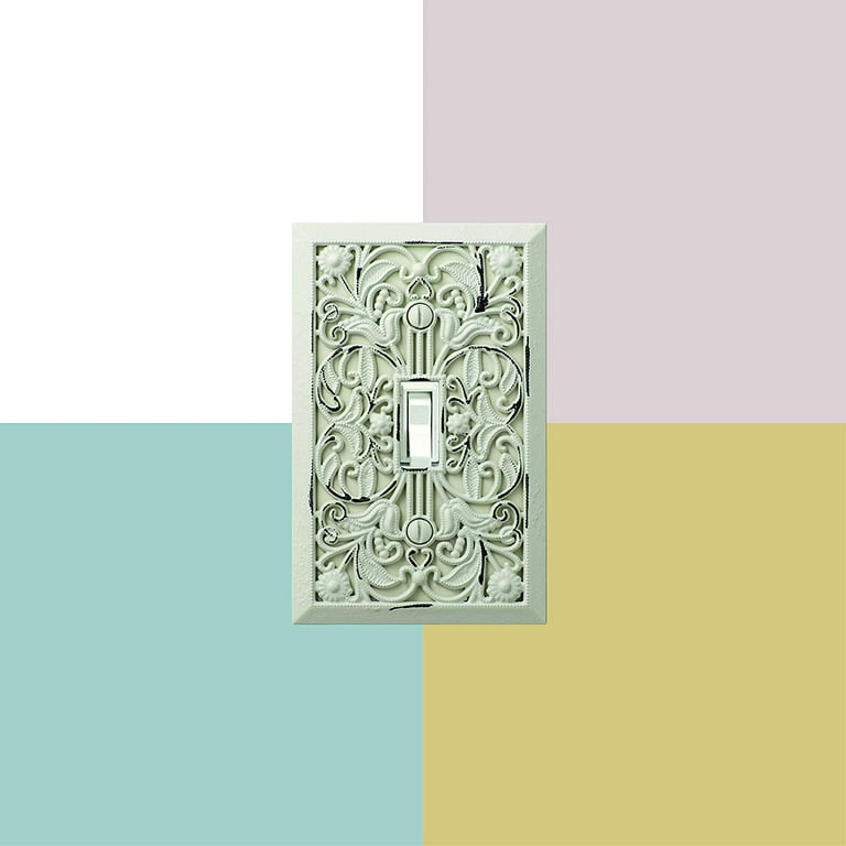 Chelsea Collection - Double Toggle Single Rocker Combo Wallplate In Rocker Combo Wallplate In White