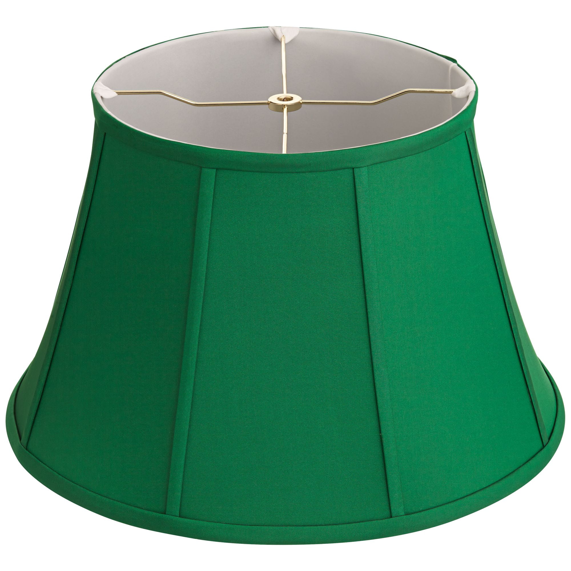Springcrest 11" Top x 17" Bottom x 11" High x 11" Slant Lamp Shade Replacement Large Dark Green Drum Empire Spider Harp Finial