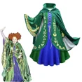 thumbnail image 5 of Disfraz divertido de Hocus-Pocus 2 para fiesta de Halloween, disfraz de Sarah Sanderson Sisters, disfraz de cosplay, trajes para niñas, ropa de reina bruja, 5 of 5