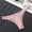Pink, variant on Men's Low Waist Ice Silk Solid Color Brief Panties Breathable Thin Bikini Briefs Underwear Red 4(M)