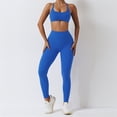 thumbnail image 2 of Conjuntos de entrenamiento for mujeres 2 piezas de talle alto sin costuras con sujetador deportivo acolchado conjuntos de ropa de gimnasio, 2 of 7