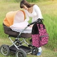 thumbnail image 6 of Daiia Pink Butterfly Large Capacity Baby Bag Waterproof Stylish Diaper Bag Mummy Backpack Adjustable Straps Diaper BagBaby Essentials Bag, 6 of 6