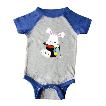 

Inktastic White Bunny Coming Out Of A Hat Magic Trick Gift Baby Boy or Baby Girl Bodysuit