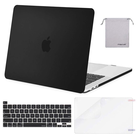 Mosiso 4 in 1 Macbook Pro 16 Inch Case 2019 Release A2141,Plastic Hard Shell Case Cover for MacBook Pro 16’’ with Touch Bar & Touch ID,Black