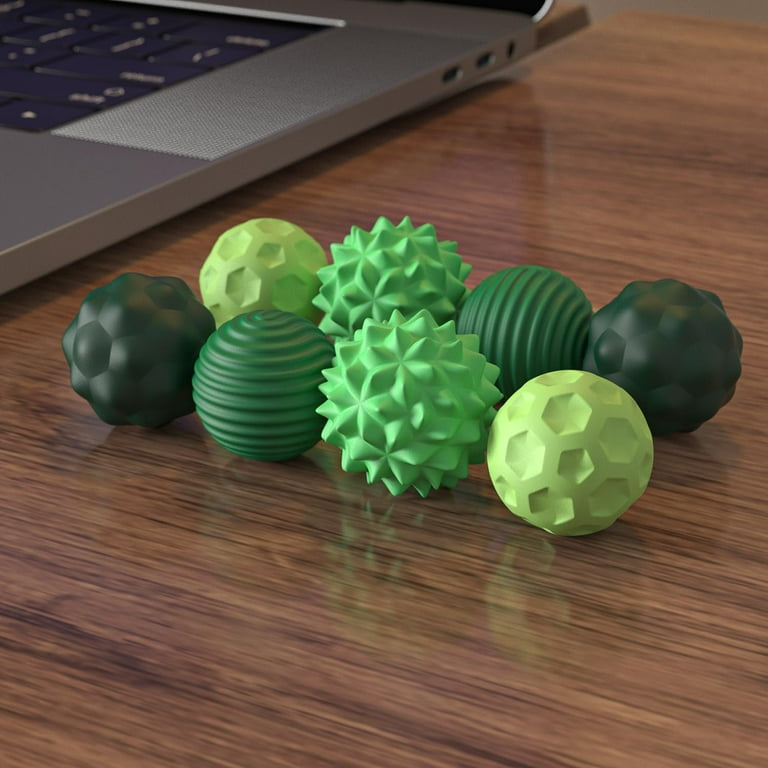 4 Sfere Magnetiche Antistress TAKONE In Silicone Verde, Morbide E Silenziose, Giocattolo Fidget Portatile - 4