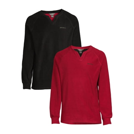 Eddie Bauer Men's Raglan Fleece Shirt, 2-Pack
