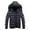 Blue, variant on IROINNID Men's Long Sleeve Puffer Mid-Length Hooded Coat Solid Color Comfy Windproof Jacket Coats